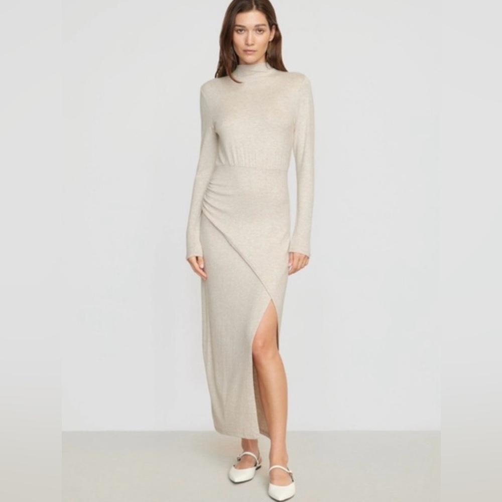 Modern Citizen Beige Long Sleeve Dress